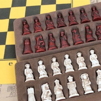 Pièces du jeu d'échecs antique des Qing