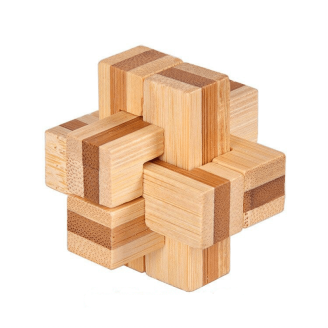 casse-tête chinois : forme en bois à reproduire